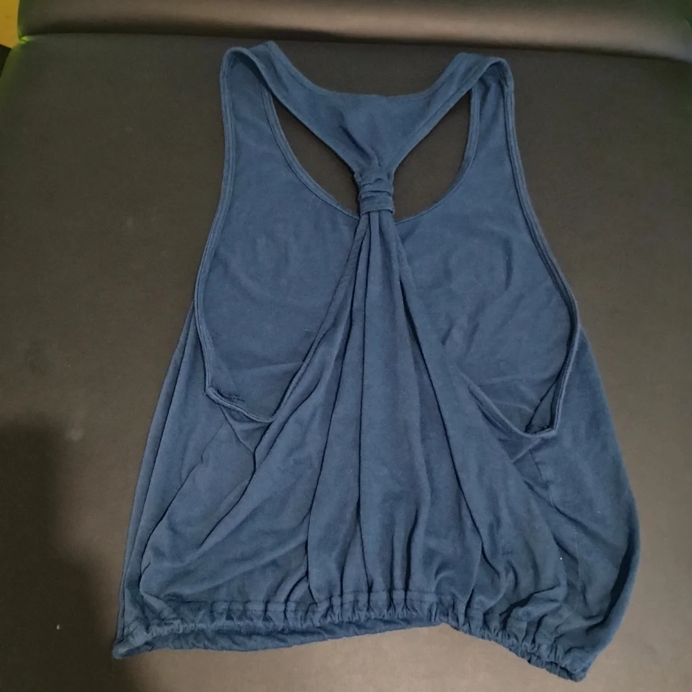 Navy Tank Top with Butterfly and Daisy Print - Picture 2 of 7